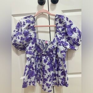 NEVER WORN!!! Buddy love purple floral top